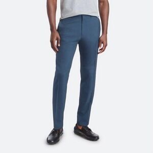 Kenneth Cole Reaction Dress Pants Mens 38x32 Chambray Straight Leg‎ Stretch NWT